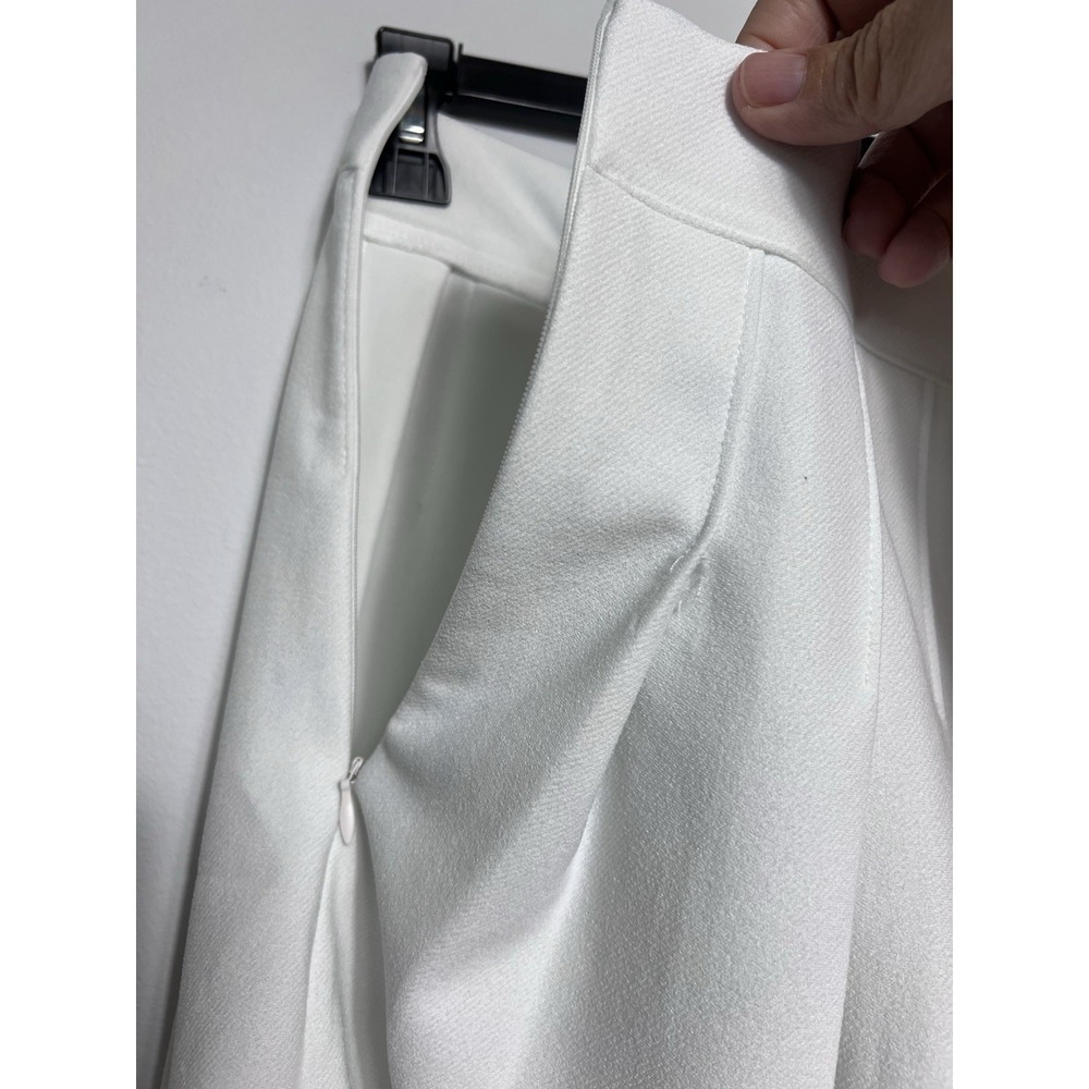 White Tennis Skater Skirt (XL) Pleated Mini Preppy Coquette Y2K Stretch RUSH - Picture 3 of 7